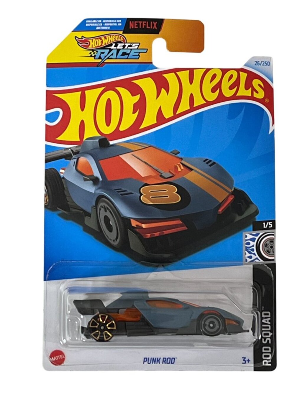 Hot Wheels 2022 Punk Rod Rod Squad Gray Orange Mainline 276/250
